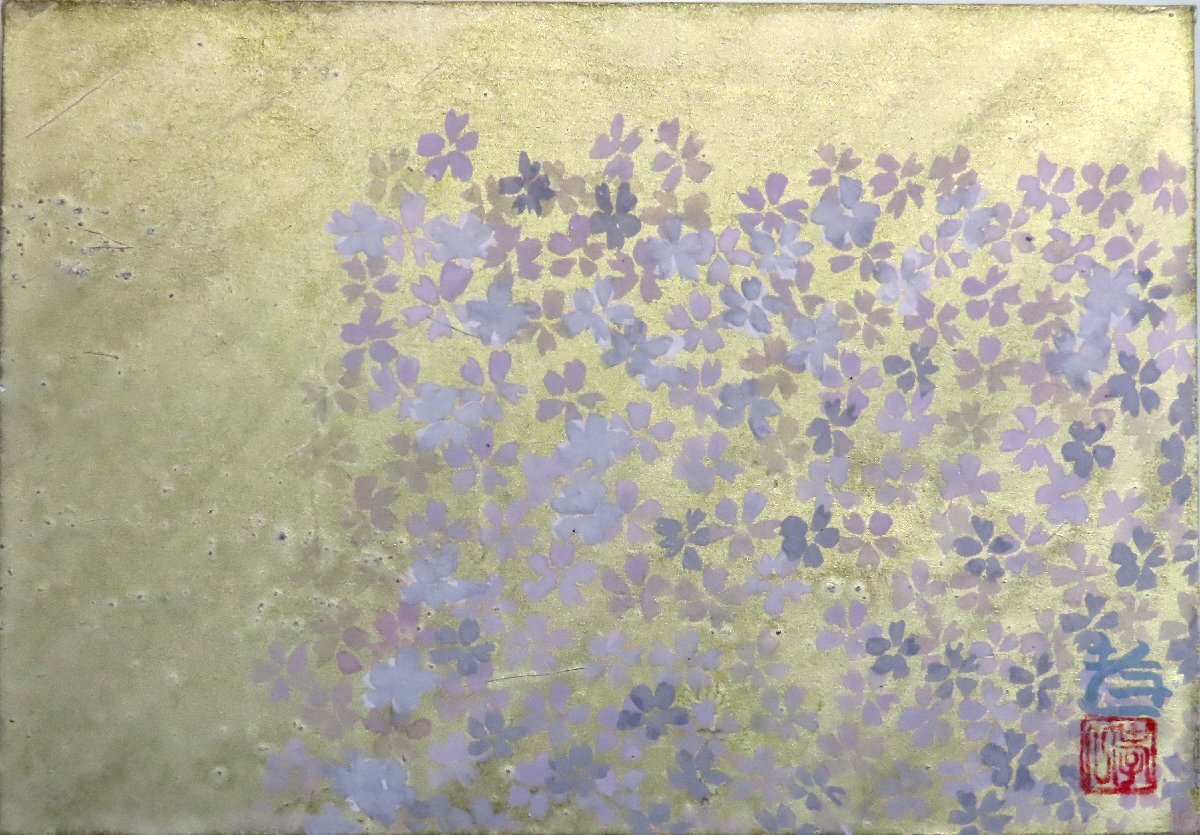 Popular Japanese painter Koichi Suzuki continues to paint flowers and plants with a rich sensibility SM Sakura I Framed [Established 53 years ago, Seiko Gallery], Painting, Japanese painting, Flowers and Birds, Wildlife