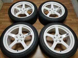 【美品】18インチ 9J +43 PCD114.3 ADVAN Racing GT WRX STI VAB GVB GRB S4 VAG GVF GRF GDB レヴォーグ GRヤリス FD2 DC5 RS RZ R6 RG TC