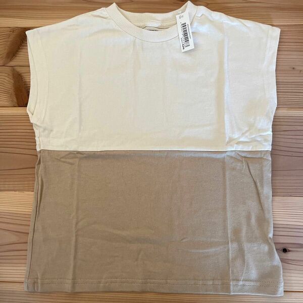 新品　LOOK by BEAMS mini Tシャツ バイカラー 120㎝　 カットソー 半袖