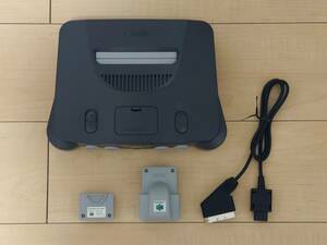 【RGB出力対応】NINTENDO64本体　自作RGB21ピンケーブル＆(電池不要改造済)振動パック＆(電池不要FRAM化)コントローラパック