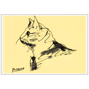 パブロ ピカソ ねこ LE CHAT Pablo Picasso ポストカード フランス 製 グリーティングカード 絵はがき 猫 ネコ 雑貨