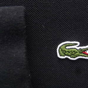 LACOSTE  ラコステ 鹿の子素材 定番 長袖ポロシャツ 型番 L1312AL  サイズ 4  日本製 ブラックの画像3