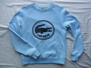 LACOSTE クラッシック　ラコステシリーズ　スウェットシャツ　サイズ 34 サックスブルー系