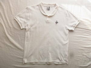 CHUMS チャムス　ラウンドカラー　ポロシャツ　サイズ M ホワイト