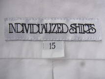 INDIVIDUALIZED SHIRTS インディビジュアライズド シャツ　コットンオックス素材　プルオーバー　半袖ボタンダウンシャツ　サイズ 15　_画像5