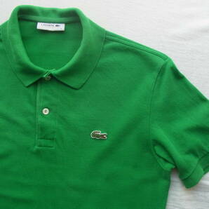 LACOSTE ラコステ 鹿の子素材ポロシャツ 型番 PH051V サイズ 4 日本製 グリーンの画像2