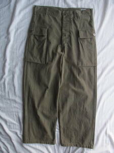 orSlow or s low US ARMY 2 POCKET CARGO 2 pocket he Lynn bon weave pattern cargo pants size S(1) made in Japan military olive 