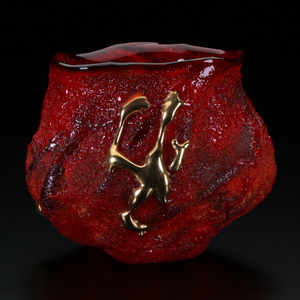 [Mg Kei Kurokawa Daisuke Выставка XI] Daisuke Kurokawa "Red Flame Rock Glass" Ku503-11