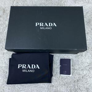 1円〜【新品未使用】PRADA プラダ ロゴ ビジネスシューズ スエード レザー ビジネスシューズ ローファー デッキシューズ 付属品完備の画像8