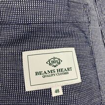 1円〜【圧巻の48 L】beams heart ビームス テーラードジャケット 2B アンコンジャケット 春夏 ストレッチ トラベル_画像5