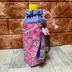 ペットボトルカバー ハンドメイド ペットボトルホルダー BTS BT21 COOKY ジョングク グク 保冷ケース