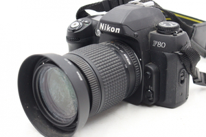 【ト静】 ★ Nikon F80 フィルムカメラ ボディ レンズ NIKKO 28-80mm 通電のみ確認済 中古現状品 傷汚れ有 GA588GCG0L