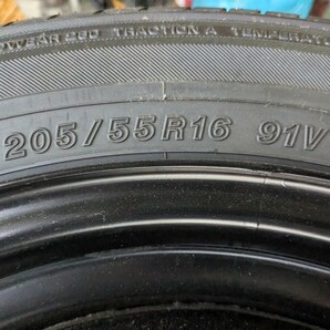 トヨタ 純正 GR86 スチール ホイール 16インチ 6.5J +48 5穴 PCD100 鉄チン ヨコハマ 205/55R16 4本セット ZD8 BRZ ZN6 ZC6の画像3