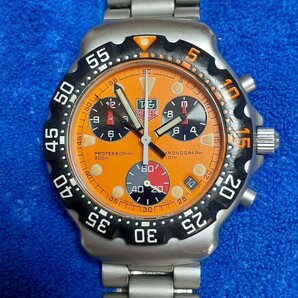 TAG HEUER タグホイヤー CA1214 フォーミュラ1 クロノグラフ SS オレンジ文字盤 QZ クォーツの画像1