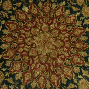 【董芸】イラン製 シルク ペルシャ絨毯 マラゲラグ マット 81万ノット クリーニング済み [20398]の画像6