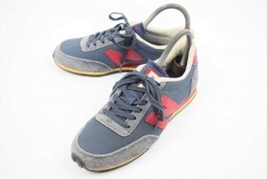 new balance★U410VNR【23.5/紺×赤】メッシュ×スエード×レザー/ローカットスニーカー◆E-78