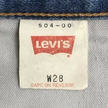 90s/日本製★リーバイス/Levi's★504-00/デニム/ハーフ/ショートパンツ【メンズW28/股下29cm/丈リメイク?】ジーンズ/Trouser◆BH645-a_画像4