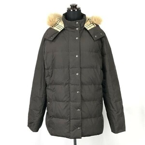 三陽商会製★バーバリー/BURBERRY★ブルーフォックスファー/ダウンコート【44/13号/レディースXL/茶/brown】Coats/Jackets/Jumpers◆pBH318