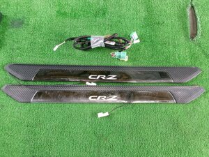  Honda CR-Z ZF1 original option scuff plate plating carbon style illumination attaching left right set Y6.0460