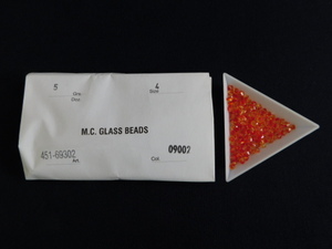 2695△未使用 チェコビーズ M.C.GLASS BEADS レッド系×イエロー系 SUPERIOR CRYSTAL