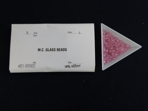 2989△未使用 チェコビーズ M.C.GLASS BEADS OPAL RUZOVY SUPERIOR CRYSTAL