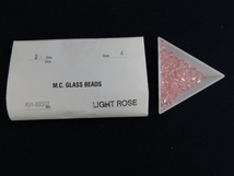 2991△未使用 チェコビーズ M.C.GLASS BEADS LIGHT ROSE ライトローズ SUPERIOR CRYSTAL_画像1