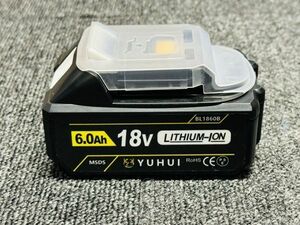 最新 デジタル残量表示(10%-100%) 1個　 マキタ18V 6.0Ah バッテリー PSE取得済み