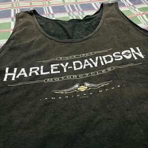 90s Harley Davidson ハーレーT タンクトップ 両面プリント ビンテージ シングルステッチ XL 検 Hanes