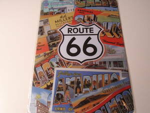 新品＆即決！ROUTE66 ルート６６のおしゃれなスチールサインプレート　（スチール製看板）