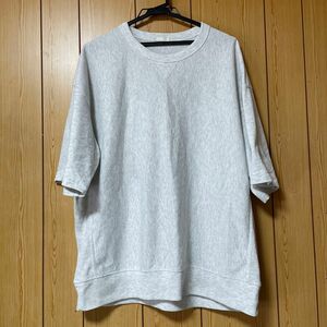 GU スウェット Tシャツ 半袖 ジーユー トレーナー トップス　ライトグレー