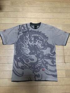 ＧＲＩＧＲＩ　半袖Tシャツ 茶　Ｍサイズ　和柄　龍