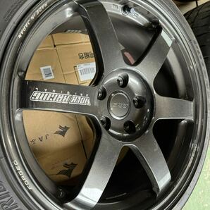 RAYS TE37SAGA R18 8.5J 114.3 5H +42 ホイール4本 ブリヂストン ポテンザ RE-71RS 225/40R18 タイヤセット 直接受取可の画像4