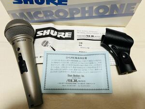 美品★使用頻度少なめ★SHURE★シュアー★シュア ★588SDX★DYNAMIC MICROPHONE★ダイナミックマイクロフォン★アダプター付き★メキシコ製