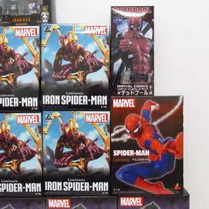 MARVEL マーベル スパイダーマン / アイアンマン / デッドプール / ブラックパンサー プライズ フィギュア 大量 まとめ 17個セット ■U9003の画像5