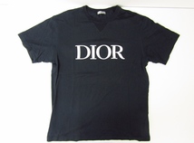 DIOR ディオール 21SS エンブロイダリー ロゴ 半袖 Tシャツ 183J685A0677 Lサイズ ブラック メンズ ◆FG7089_画像1