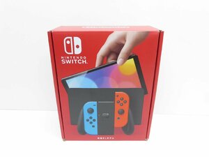 Nintendo Switch 有機ELモデル Joy-Con(L) ネオンブルー/(R) ネオンレッド ニンテンドースイッチ ゲーム機 △WE1508