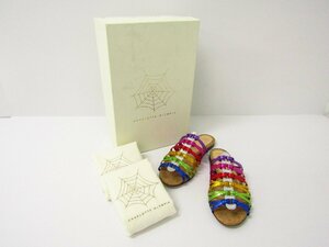 CHARLOTTE OLYMPIA Multicolor Metallic Rainbow Sandals 81.5559MSK 23.0cm サンダル ●A9302