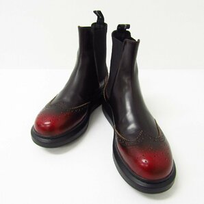 美品 Alexander McQueen H.BOOT LEATH S.RUBB. (645903) SIZE:42 (約26cm) ブーツ 靴 ●A9360の画像2