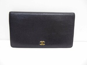 CHANEL シャネル ココマーク レザー 二つ折り ロングウォレット 長財布 △WP1948