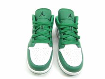 NIKE ナイキ Jordan 1 Low Pine Green (GS) 553560-301 SIZE:US7Y 25.0cm レディース スニーカー 靴 □UT11323_画像3