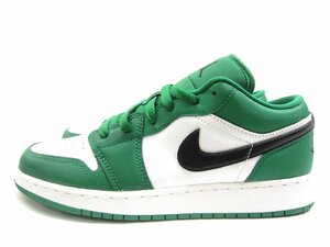 NIKE ナイキ Jordan 1 Low Pine Green (GS) 553560-301 SIZE:US7Y 25.0cm レディース スニーカー 靴 □UT11323