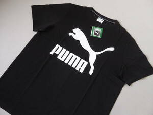 PUMA プーマ ビッグロゴ カジュアル コットン 半袖 Tシャツ　XL　黒　②