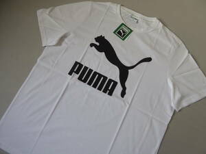 PUMA プーマ ビッグロゴ カジュアル コットン 半袖 Tシャツ　XL　黒　①