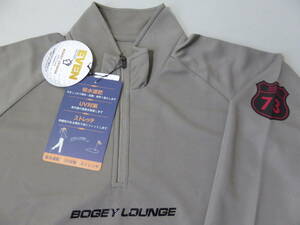 EVEN BOGEY LOUNGE GOLF ボギーラウンジ ゴルフ 吸水速乾 ストレッチ ハーフジップ 長袖 シャツ　LL　チャコール