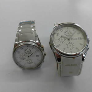 □ ドルチェ＆ガッパーナ D＆G TIME QZ メンズ腕時計 ２点 ジャンク品 □の画像1