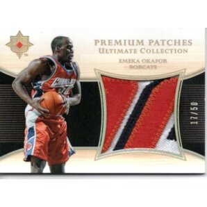 2007-08 UD Ultimate Collection Premium Patch Jersey Emeka Okafor /50の画像1