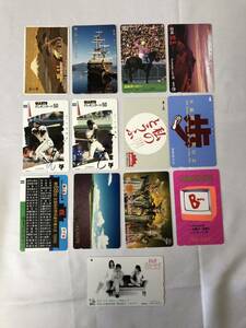 [ unused ] set sale telephone card 50 frequency 13 pieces set total 6500 jpy minute telephone card together baseball Fuji tv 