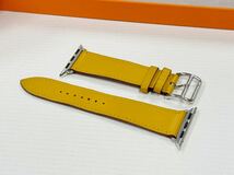 ☆希少 即決 ライム Apple watch HERMES エルメス シンプルトゥール レザーバンド 41mm 40mm 38mm アップルウォッチ 671_画像7