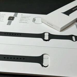 ☆即決 純正 Apple watch ブラックスポーツバンド 45mm 44mm 42mm アップルウォッチ ラバーバンド 727