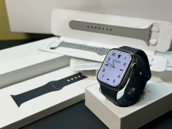 ☆即決 美品 Apple Watch series7 Edition シルバーチタニウム Titanium 45mm アップルウォッチ Cellular エディション チタン 785